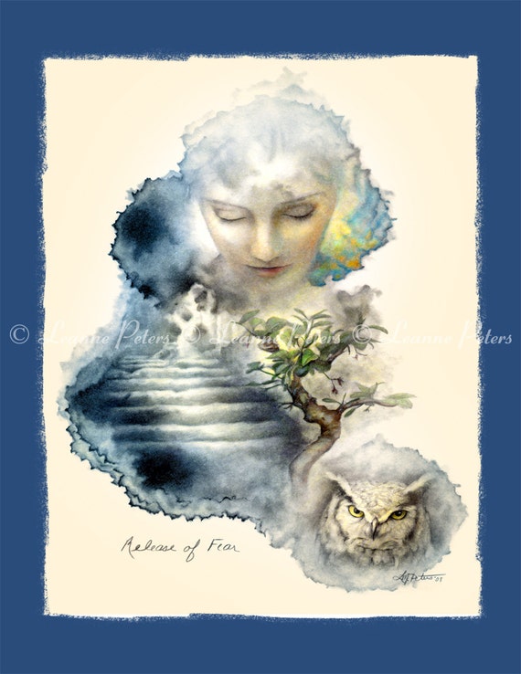 Dream Art - Owl Art - Bansai Tree Art - Vision Board Art