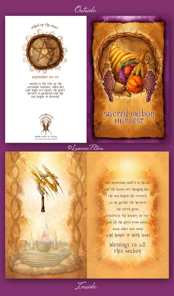 Mabon Greeting Card Low Holiday Card Fall Equinox Card - Etsy