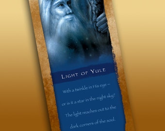 Light of Yule Bookmark - Bookmarker - Bookmarking - Bookmarks for Books - Book Mark - Reading Bookmark - Yule - Wizard