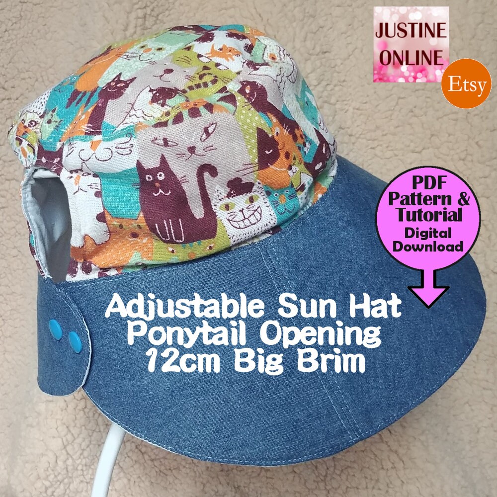 12cm Wide Brim Adjustable Women Girl 