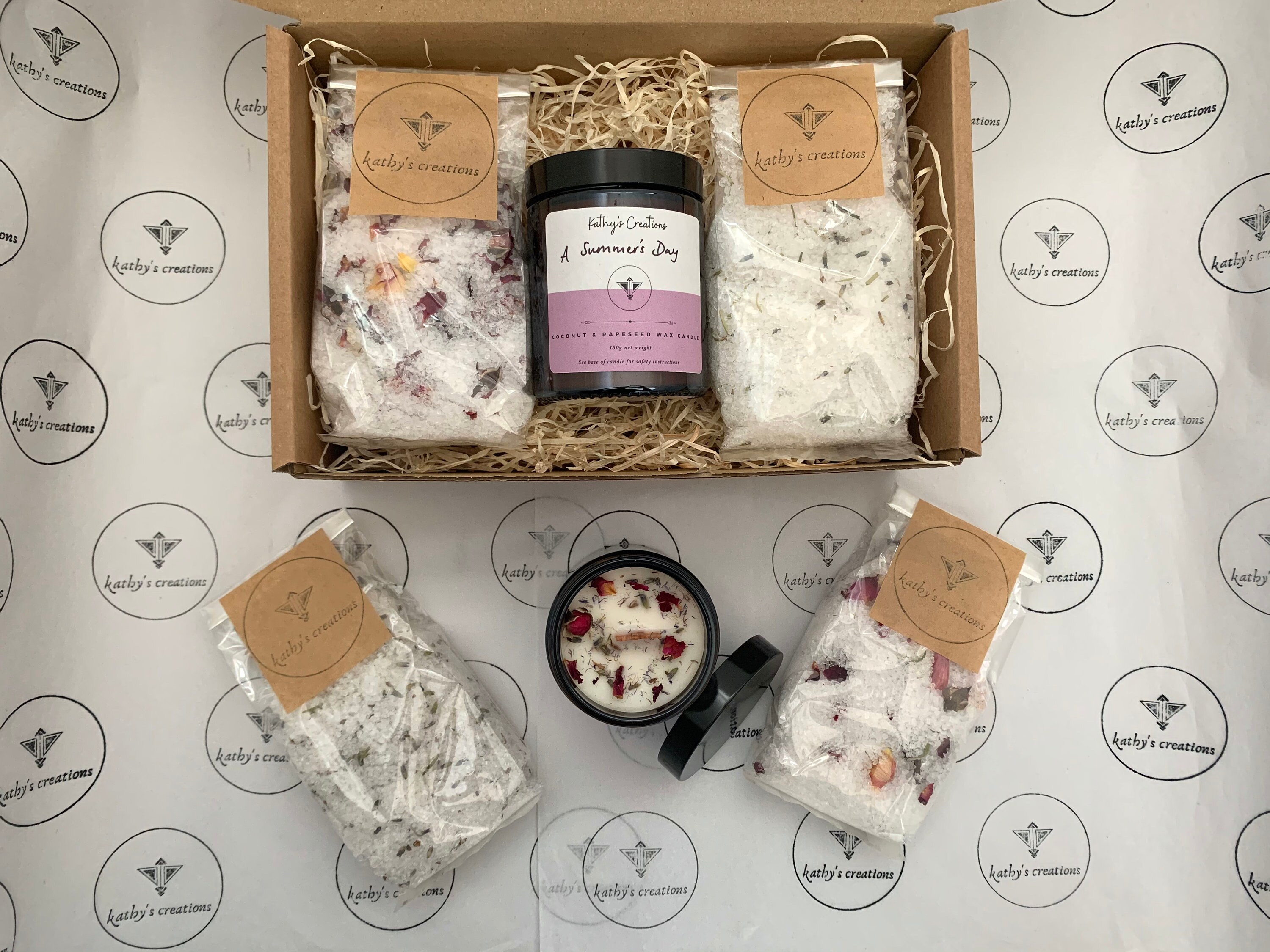 Vegan Bath Spa Gift Set Essential Oil Bath Salts & Coconut Etsy