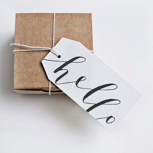 hello gift tags [black]