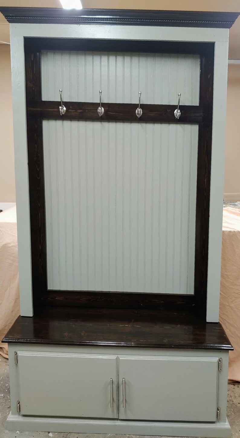 Farmhouse Hall Tree Etsy