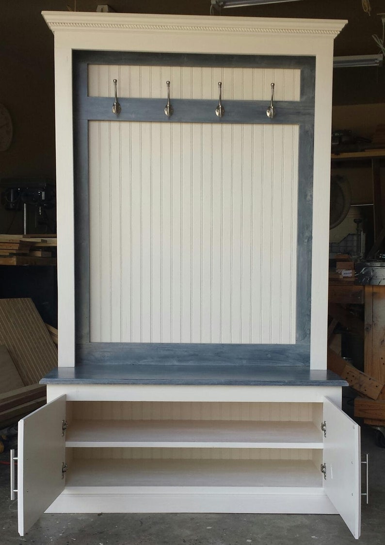 Farmhouse Hall Tree Etsy