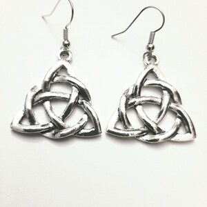 Celtic Earrings/Celtic Triquetral/Trinity Knot Earrings/Pierced Earrings/ Irish Earrings