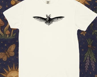 Chemise chauve-souris gothique rétro gothique fantasmagorique d'Halloween t-shirt céleste chemise occulte vintage haut Witchcore