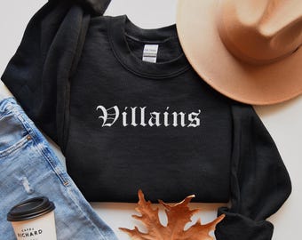Embroidered Sweater for Book Lover Cozy Booktok Sweatshirt for Readers Dark Romance Vibes Oversized Fall Outfit