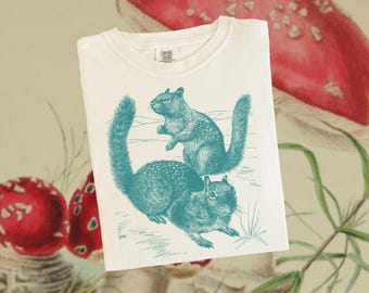 Vintage 90s Squirrel T-shirt Size L - Etsy