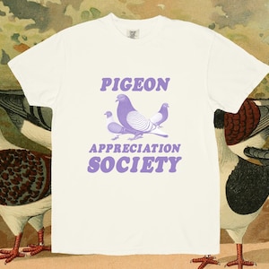 Funny Pigeon Shirt Birdwatching Tee Nature Lover T-Shirt Cottagecore Aesthetic Granola Girl Pigeon Appreciation Society