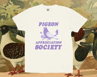 Maglietta divertente della Pigeon Appreciation Society, maglietta per il birdwatching