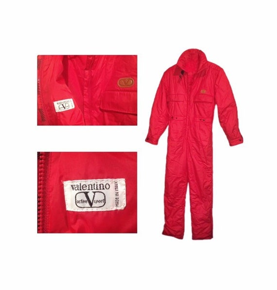 Vintage 80's VALENTINO SPORT Matching 2 Piece Red