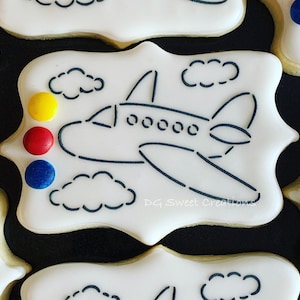 Paint Your Own Cookie -Paint Your Own Airplane - PYO Cookie - 1 Dozen