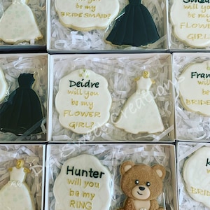 Bridal Party Proposal Cookie Set - 2 cookies per box