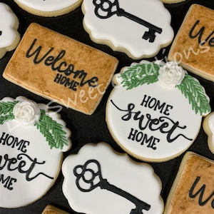 House Warming Cookies - Welcome Home Cookies - 12 Cookies