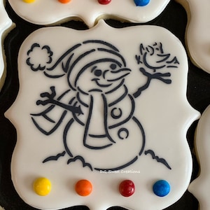 Paint Your Own Snowman Cookie - Paint Your Own Cookie - 12 Cookies