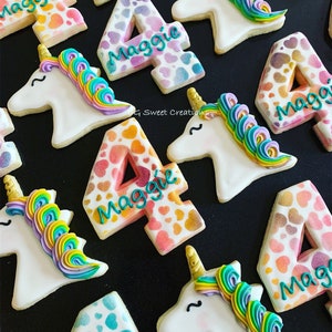 Unicorn Sugar Cookies with Age Cookies - 12 Cookies
