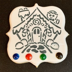 Paint Your Own Gingerbread House Cookie - Paint Your Own Cookie - Gingerbread House - 1 Dozen