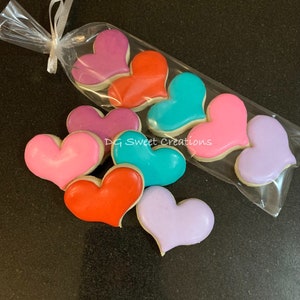Mini Heart Shaped Cookies - Valentine&#39;s Day Heart Cookies - 12 Sleeves