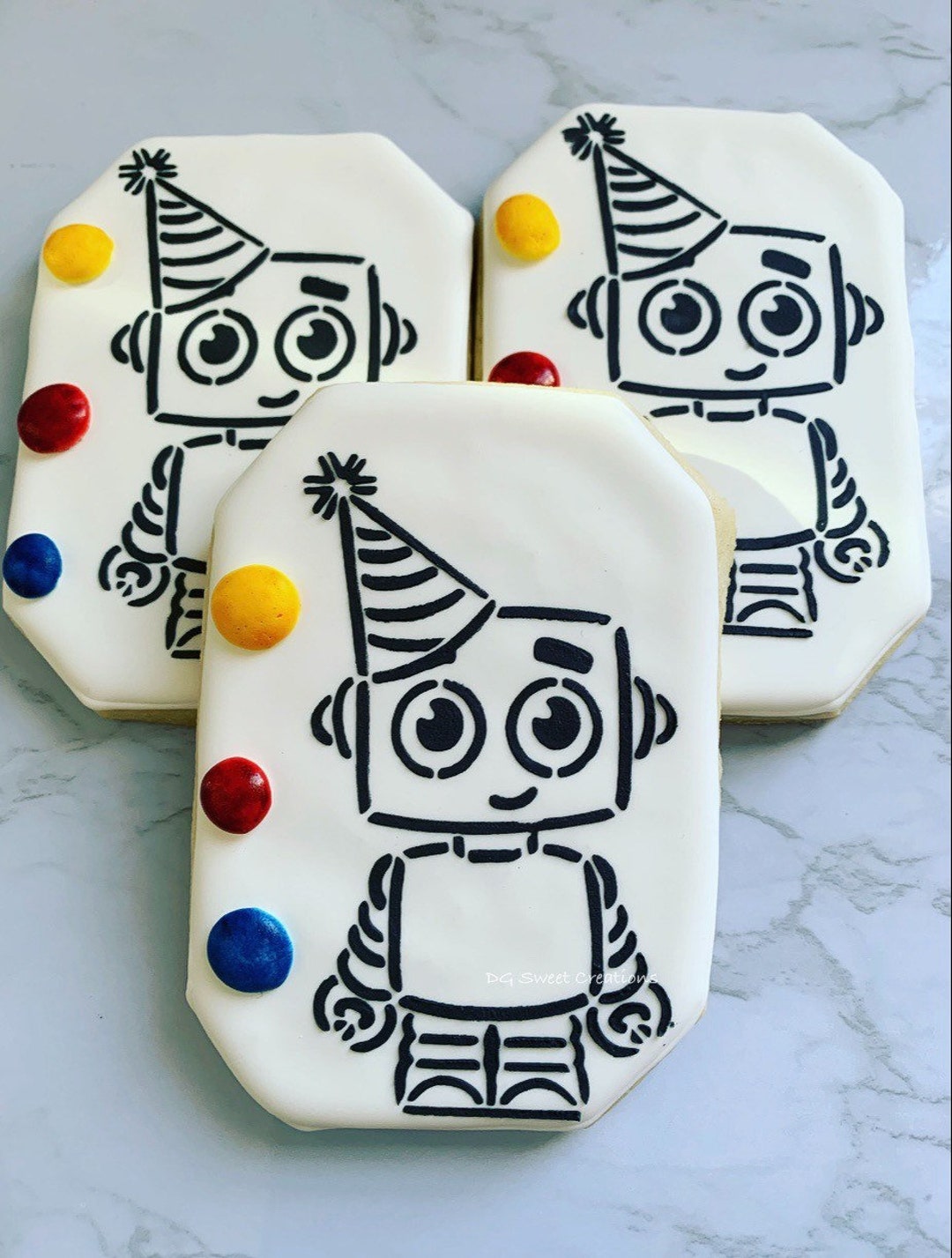 Paint Your Own Robot Cookie PYO Cookie Robot Cookie Etsy