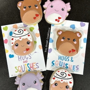 Valentine&#39;s Day Sugar Cookies - Valentine&#39;s Day Cookies - Plush Cookies - 12 Cookies