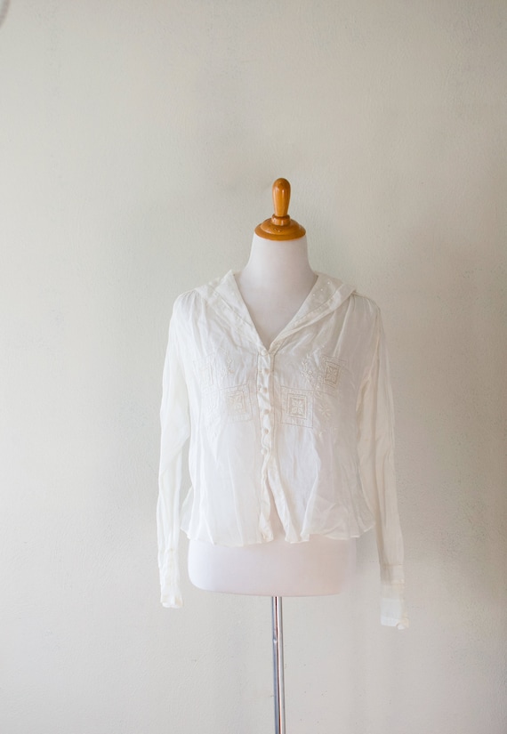 Antique Collared Shirt Waist