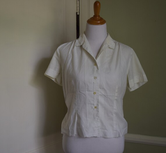 60's MacShore Lace Collar Blouse