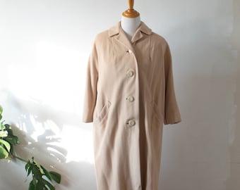 Vintage 1960's Beige Pure Cashmere Coat