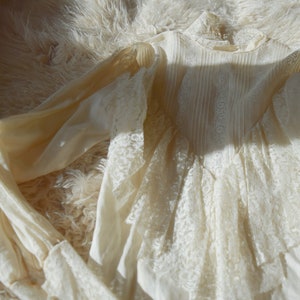 Vintage Antique Edwardian Cream Ruffled Blouse Shirt Waist Victorian image 4