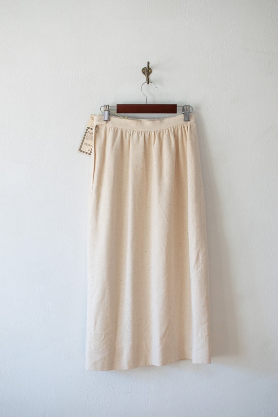 Vintage 1960's Pure Silk Beige Cream Pencil Skirt