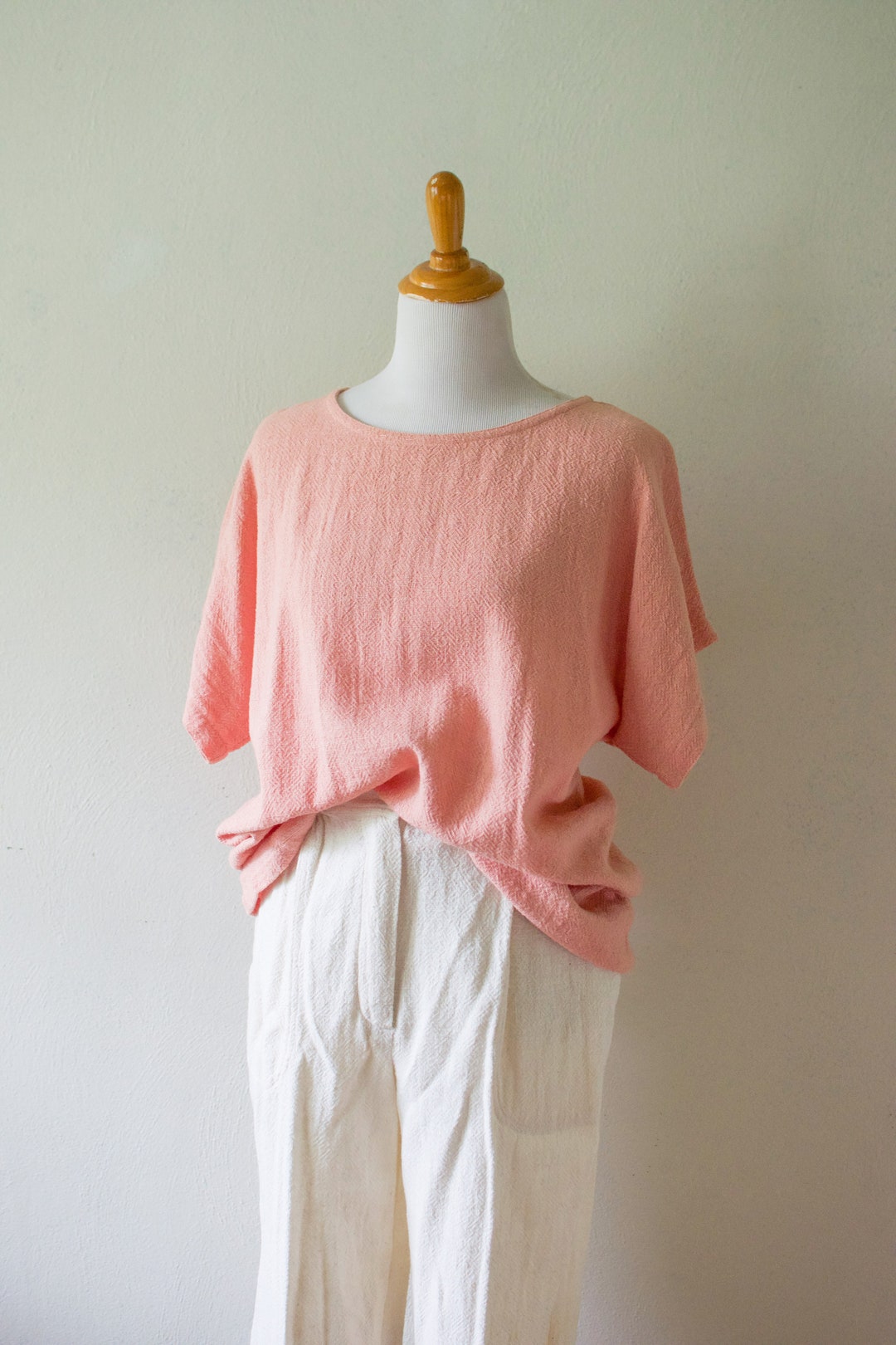 Vintage Black O Neck Tops And Pants Cotton Two Piece Set Summer