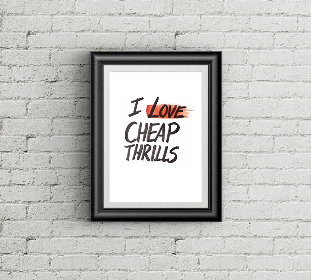 Paroles De Sia Cheap Thrills Cheap thrills lyrics - Etsy France