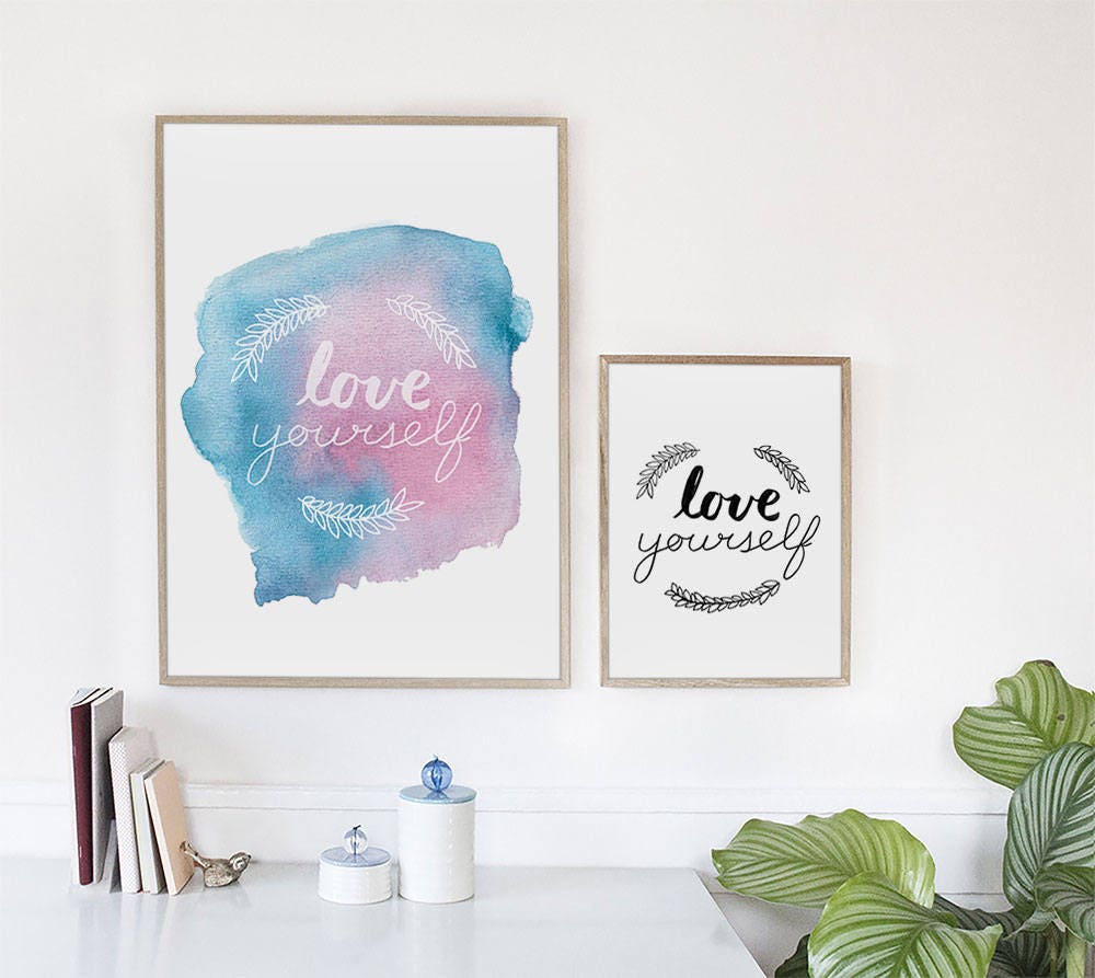 Watercolor Motivational Quote Poster, Printable Wall Art Studio Bedroom ...