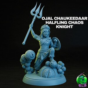 Ojal Chaukeedaar, Halfling Chaos Knight | DnD/Table Top Mini | TPK Lab Miniatures