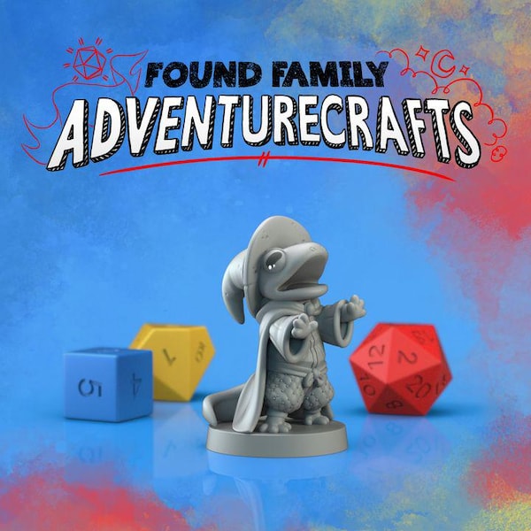 Newt Wizard  | DnD/Table Top Mini | Found Family Adventure Crafts