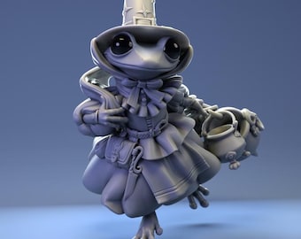 Bruja Rana Peregrina / Miniaturas para D&D/Juegos de Mesa / Criaturas Pepunki