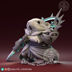 Pika Cleric Warrior | DnD/Table Top Mini | Pepunki Creatures