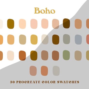 Boho Procreate Color Palette | Digital Download | Procreate Tools | Color Swatch | Neutral