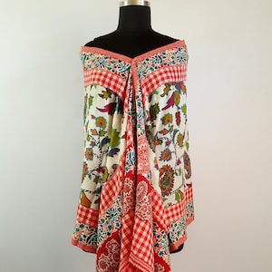 Designer Multi Color Digital Print Embroidery Pashmina Shawl Indian Kani border Shawl Kashmir Crewel Embroidery Shawl Gift for her