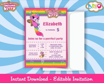 Download Unicorn Kitty Party Etsy 3D SVG Files Ideas | SVG, Paper Crafts, SVG File