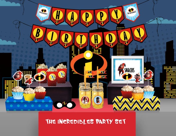 Incredibles Birthday Party Incredibles Party Decoration Etsy
