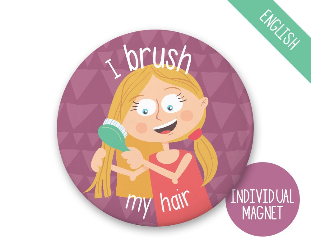 Individual I brush my hair Brush Hair Etsy