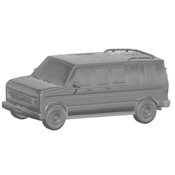 Buy HO Scale 1 87 1986 Ford Econoline 150 Van Conversion Printed