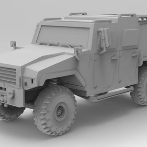 1/87 HO Scale - Military MRAP - Printed in High Resolution Clear Resin