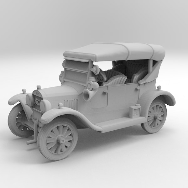 1/87 HO 1924 Ford Model T Tourier  Printed in Clear Resin