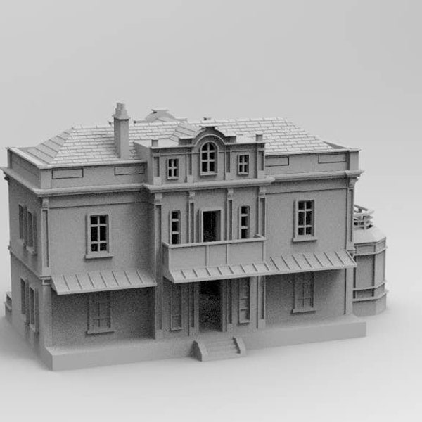 Hartenstein Hotel- by WOW Buildings - 3D Printable STL - Immediate Download. Wargaming, Diorama, Railroading, Scale Model