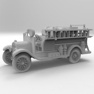 N Scale 1/160 1926 Ford FireTruck Printed in Clear Resin