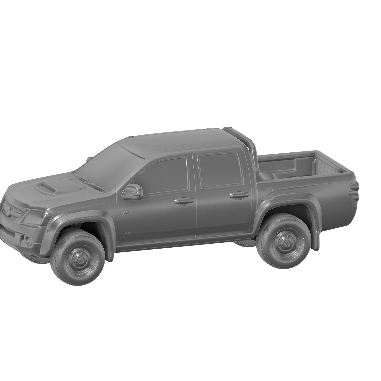 1/87 HO 2008 Isuzu Crewcab Pickup Gedruckt in Klarharz