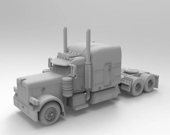 N Scale 1/160 Peterbilt 379 Semi Truck Printed in Clear Resin