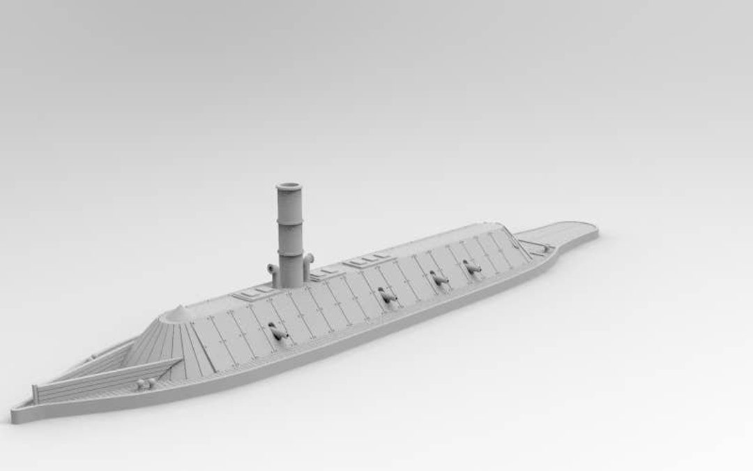 Ironclad Gun Boat by WOW Buildings 3D Printable STL. Wargaming, Diorama ...