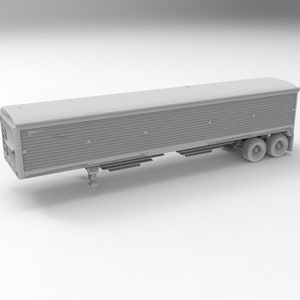 Ho Scale - Dry Goods Covered Trailer - Printed in Clear Resin - Unpainted